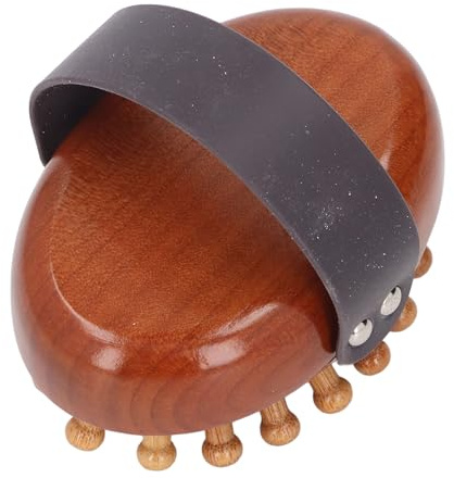 ZASCHMOY Massagebürste aus Holz, Handgehaltenes Körpermassagegerät Zur Entspannung und Linderung von Muskelschmerzen, mit Ergonomischem Design und Massivholzmaterial für den
