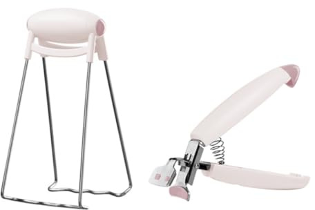 MAGICLULU Set 1 Pezzo Pinza per Piatti Caldi in Acciaio Inox e Abs, Clip Antiscottatura Non Scivolosa per Teglie e Piatti, per Forni e Vaporiera