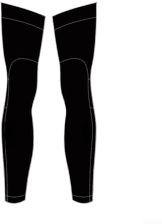 Calentadores de piernas de ciclismo térmicas antideslizantes para hombres, secado rápido, protección 3D para otoño e invierno, color negro (L)