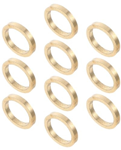 IMIKEYA 10 Arandelas Planas de Cobre para Bisagras de Puertas de Madera y Metal, Construcción Resistente y Estabilidad Mejorada para Reparación de Puertas de Baño