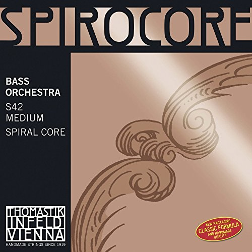 Thomastik Einzelsaite für Kontrabass 3/4 Spirocore - H/B-Saite (low) Spiralkern, Chrom umsponnen, Orchesterstimmung, mittel