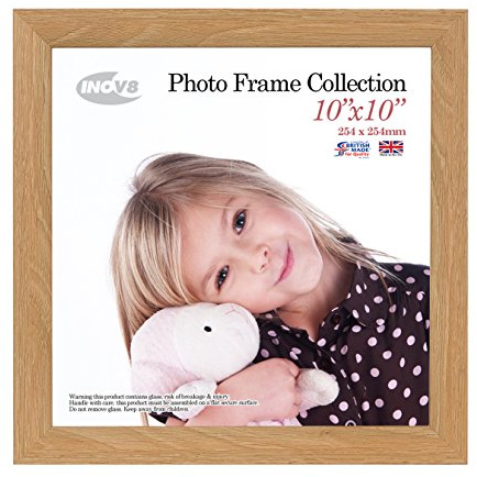 Inov8 Framing Photo Frame, Wood Effect Lime Oak, 10x10 (25.4cm x 25.4cm)