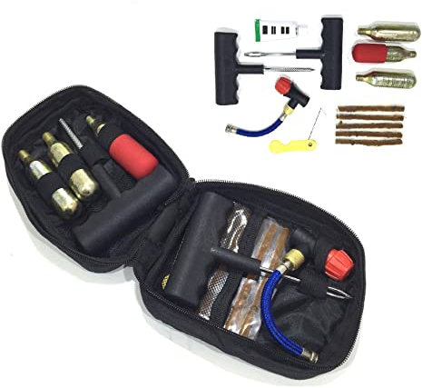 NUGOYA MOTORBIKE PUNCTURE REPAIR KIT Motorcycle Motorbike Scooter Emergency Tubeless Tyre Repair Toll Kit