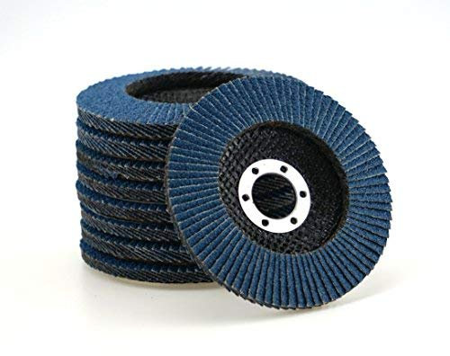 10 dischi lamellari da 125 mm, grana 80, per smerigliatrice angolare, smerigliatrice a ventaglio e smerigliatrice da taglio, mola per legno e metallo, qualità professionale, strumento di rimozione