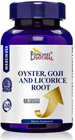 Esmond Natural: Oyster, Goji & Licorice Root Complex, GMP, Natural Product Assn Certified, Made in USA - 60 Capsules
