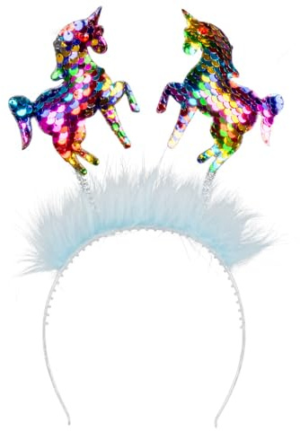 Boland 50020 - Haarreif Einhörner, Einheitsgröße für Erwachsene, Fabelwesen, Accessoire, Tiara, Mottoparty, Karneval