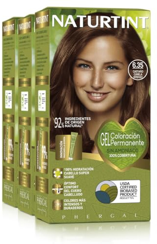 Naturtint Biobased| Haarfarbe Oohne Ammoniak | 6.35 Tiefes Zimtbraun | Hoher Anteil an natürlichen Inhaltsstoffen | 3er Pack | 510 ml