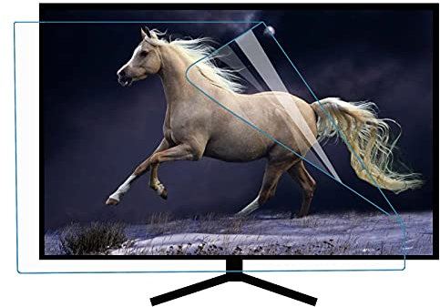ZLSD TV Anti Luce Blu 52-55 Pollici, HD Lesioni AntiGraffio, Niente Bolle, per Monitor e Schermo di Computer Pc, per Gli Occhi Proteggi Schermo,HD-55inch(1221x689MM)