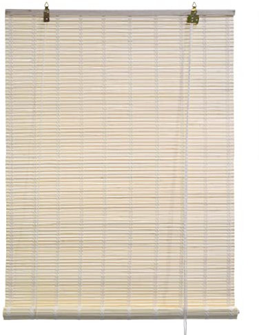 HERSIG - Estor Enrollable de Bambú Natural 80 x 160 cm - Persiana Enrollable Interior y Exterior - Estilo Natural para Ventanas - Privacidad, Resistencia y Fácil Instalación - Natural