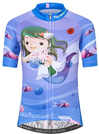 Radtrikot Kinder Fahrrad Top Kinder Fahrrad MTB Shirt Junge Mädchen Mountain Road Bekleidung Racing Reitbekleidung Sommer Lila XXL