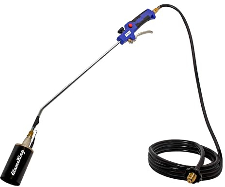 Flame King Propan Torch Kit Heavy Duty Weed Brännare, 340 000 BTU med batteridriven tändare (självantändning), med 1,8 m slangregulatormontering