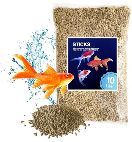Teichsticks 10L – Premium Fischfutter für Koi, Goldfische & Teichfische – schwimmfähig, mit Vitaminen – Alleinfutter für Gartenteich – Nicht trübend