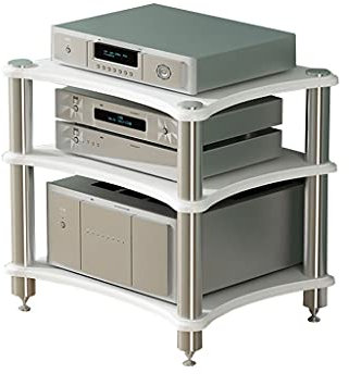 Lautsprecherständer Audio-Ständer, Ständer for Mediengeräte, Bodenständer, Lautsprecherständer mit Stoßdämpfung, Fußnagelregal, kleines Bücherregal, 1/2/3 Schicht Speaker stand ( Color : B , Size : 3