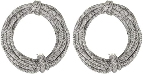 Rayher 55937560 - Tubo per maglieria con filo, diametro 5 mm, colore grigio chiaro, filo 3 m, tubo per lavori di bricolage (Confezione da 2)