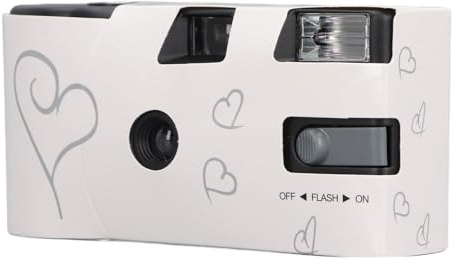 VBESTLIFE Einwegkamera mit Blitz, Retro-Filmkamera, 27 35-mm-Farbfilme für Hochzeit, Jubiläum, Reisen, Konzert, Partybedarf