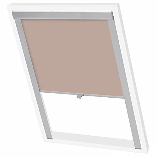 Sufrk Rideau à rouleaux occultant volet Beige C04 - Rideau occultant pour fenêtre de toit