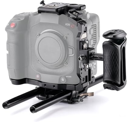 Tilta Gabbia C80, Kit Avanzato di Gabbia per Fotocamera Compatibile con C80 con Piastra di Base LWS da 15 mm, Impugnatura Laterale ES-T25-B