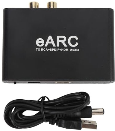 EARC ARC Sound Extractor, HDMI Earc/Arc Audio Extractor/Adapter, HDMI Earc/Arc to R/L, and 3.5mm Audio Converter, for HDTV Soundbar Speaker Amplifier, Enjoy HiFi Sound