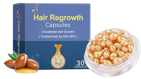 Capsules Hair Densityboost : Répare en profondeur les cheveux abîmés et les rend lisses, pour cheveux bouclés et abîmés, Sérum densifiant pour hommes et femmes