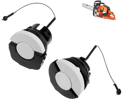 2 Pièces Bouchon Essence et d’Huile pour Tronçonneuse Stihl, (1 Grand + 1 Petit) Bouchon Réservoir Essence Huile Remplacement Compatible avec Modèles MS171 MS181 MS192 MS211 MS230 MS231 MS250 MS251