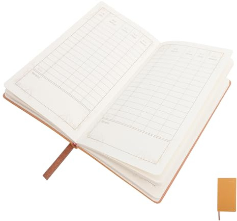 TEHAUX Quaderno di Budget Mensile A6 Copertina Pu Arancione, Pianificatore Finanziario Portatile per Risparmio e Gestione Spese, Libro Contabile Robusto per Uso Quotidiano e Viaggi
