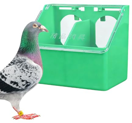 Poultry Food Feeder - Hole Seed Dispenser with Roof, Keeps Bird Feed Clean for Quail Chickens Parrots Small Birds, Ideal for Backyard Farm Garden Indoor Outdoor Feeding