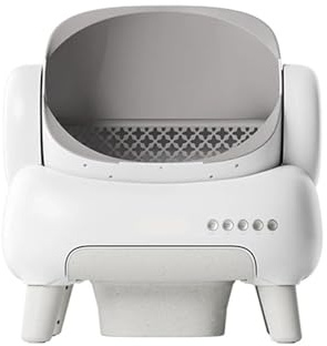 BJdfgE M1 Lettiera for Gatti Automatica autopulente Toilette Intelligente for Sabbiera for autodifendibile inodore Prodotto for(White)