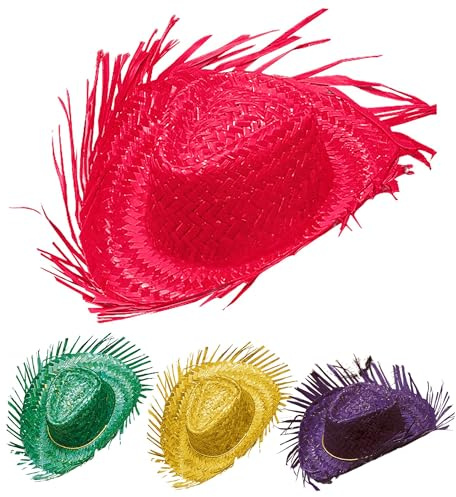 W WIDMANN MILANO Party Fashion - 2958X - Sombrero de paja gringo, fiesta en la playa, Malle, sombrero de sol, tocado, accesorio, fiesta temática, carnaval