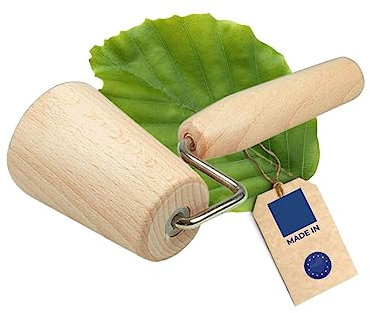 HOFMEISTER® Teigroller für Backblech Ecken, 17 cm, gleichmäßiges Teig Ausrollen an der Kante, konischer Eckenroller, Naturprodukt aus heimischem Buchen-Holz, Teigroller Backzubehör