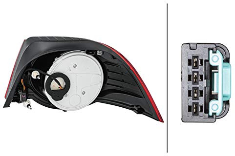 HELLA 2VA 009 246-131 Rückleuchte - LED - glasklar/rot - äusserer Teil | Kompatibel mit: VW EOS