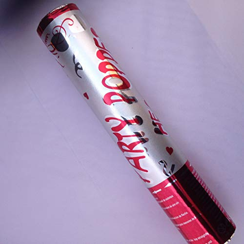 TRI Wedding Confetti cannon popper Shoots silver and white confetti over 10 metres (28cm x 5.5cm Tube)