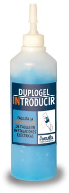 Anguila | Duplogel Introduction | Gel lubrifiant | Base d'eau | 500 cc | Installation de câbles