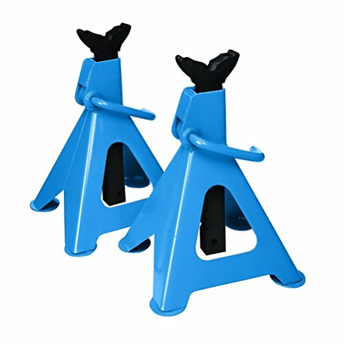 Silverline 580486 Lot de 2 chandelles à crémaillère 6 tonnes, bleu