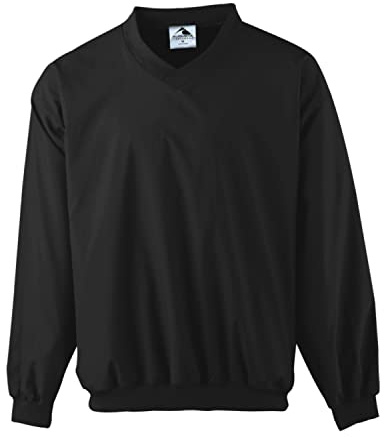 Augusta Sportswear Men's Medium Micro Poly Windshirt/Lined, Black, Medium (3415)
