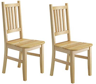Erst-Holz Küchenstuhl Massivholzstuhl Esszimmerstuhl Kiefer Stuhl Eris 90.71-01-D Set