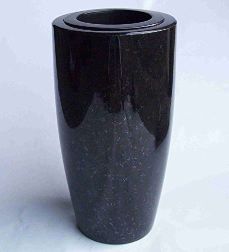 designgrab Elegance XL Grabvase aus Granit Schwedisch Black