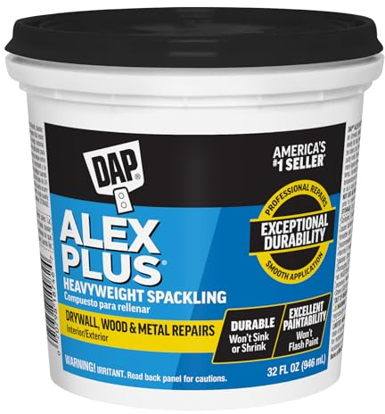 DAP Alex Plus Spackling, White, 32 Oz (7079818746)