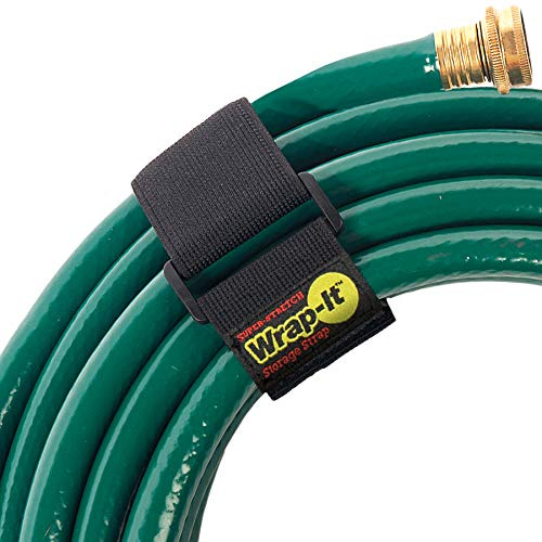 Wrap-It Storage - Súper elástico, 18 pulgadas (paquete de 6) - Correas elásticas de gancho y bucle - Organizador de cables de extensión, correas de manguera y cables, envoltura de cable