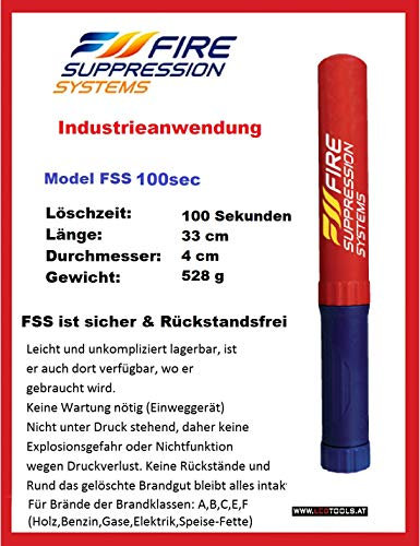 RADI-AKKU Feuerlöschstab mit 100sec Löschdauer Aerosol