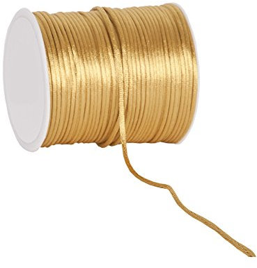 Antique gold silk rattail cord 2mm x 10 Metres cut from roll