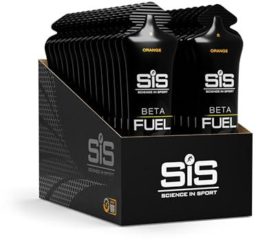 Science in Sport Beta Fuel Gels Dual Source Energy Gel, Orange Flavour, 40g of Carbs Per Pack, 60 ml Pack (30 Pack)