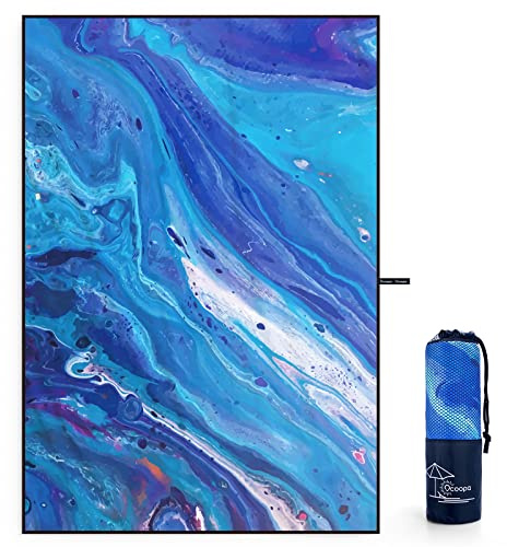 OCOOPA Telo mare microfibra,grande, Asciugamano Microfibra,XXL 200 * 145cm, senza sabbia, super leggero, per piscina, campeggio, picnic, yoga, palestra, sport-Ottimo per la festa della mamma