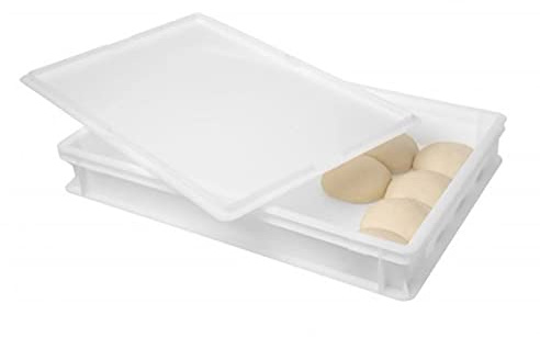 Chabrias 24L Pizza Dough Tray with Lid – Extra-Large Stackable Cold-Fermentation Box | Food-Grade HDPE Dough Proofing Container (12–18 Dough Balls)