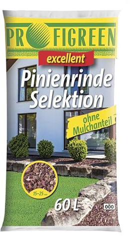 Blumixx Écorce de pin pour plantes moyennes | Écorce d'arbre 15-25 mm 60 litres | 100 % végétale respectueuse de l'environnement, durable et sans teneur en paillis | Revêtement de sol décoratif |