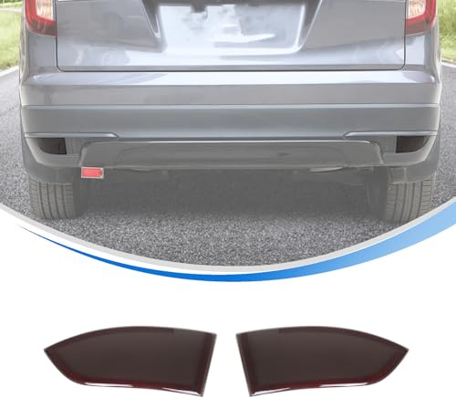 HIRUFAIT Rear Fog Lights Cover for Honda Pilot 2019 2020 2021 2022, ABS Smoked Tint Fog Lights Lamps Covers, 2Pcs Car Rear Fog Lights Guard Cover Trim Exterior Accessories, Transparent Gray