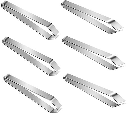 FRCOLOR 12pcs Professional Fish Bone Tweezers Rustproof Pig Hair Removers Food Tweezers Clip