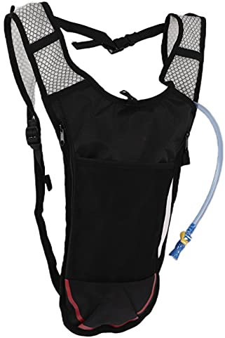 Zaino per Acqua con Pacchetto Idrico, Cannuccia per Borsa per Acqua da 2 Litri, Cinghie Regolabili, Doppie Cerniere, 3 Tasche, Ideale per Corsa, Escursionismo, Ciclismo (borsa