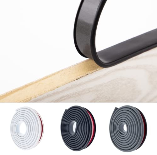 Esufeir 5m*18mm Black U Shape Furniture Edge Banding,TPE Rubber | Self Adhesive,Flexible Veneer Wood Edging Tape Protector Trim for Cabinet,Cupboard,Shelf,Table,Chair,MDF,Plinth Sealing Strip