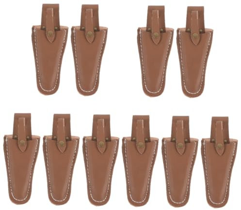 YARNOW 10 Uds Juego De Tijeras Bolsa De Herramientas De Piel De Vaca Funda Protectora Para Tijeras De Podar Soporte Para Alicates Funda Para Tijeras De Podar Funda Para Tijeras Bolsa