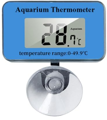 Generic Digital Fish Tank Thermograph - Aquarium Thermometer with LCD Display | Accurate Temperature Meter for Aquariums